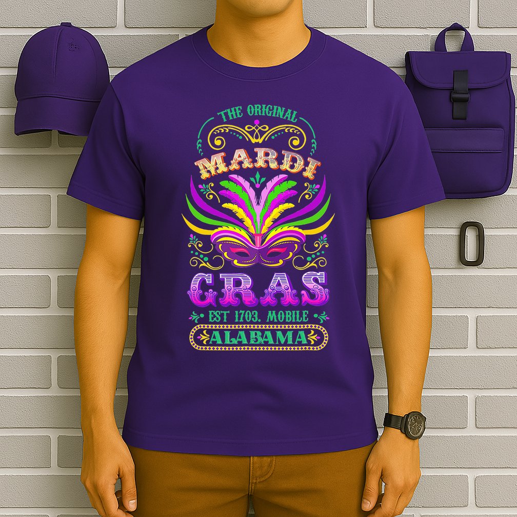 The Original Mardi Gras Mobile Alabama 1703 T-Shirt
