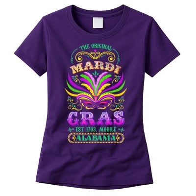 The Original Mardi Gras Mobile Alabama 1703 Womens T-Shirt