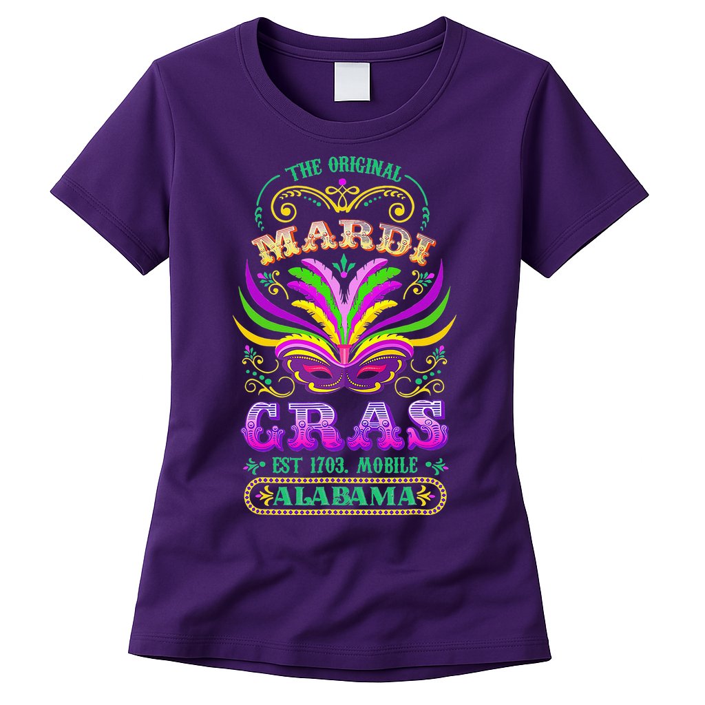 The Original Mardi Gras Mobile Alabama 1703 Womens T-Shirt