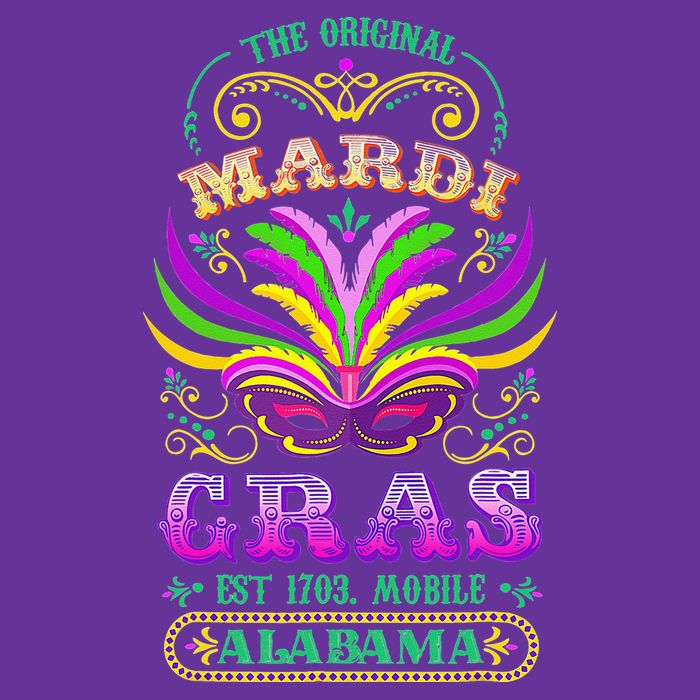 The Original Mardi Gras Mobile Alabama 1703 Womens T-Shirt