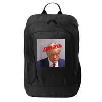 Trump Official Mugshot Arrested Funny City Backpack