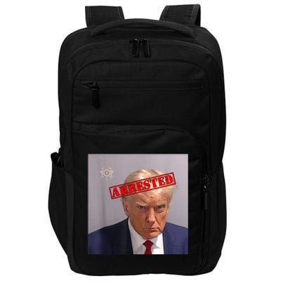 Trump Official Mugshot Arrested Funny Impact Tech Backpack