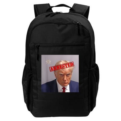 Trump Official Mugshot Arrested Funny Daily Commute Backpack