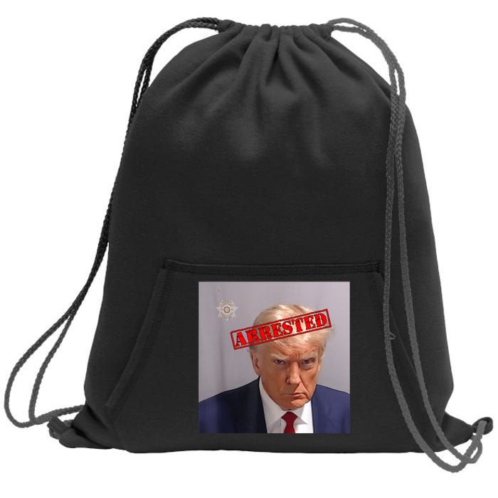 Trump Official Mugshot Arrested Funny Sweatshirt Cinch Pack Bag