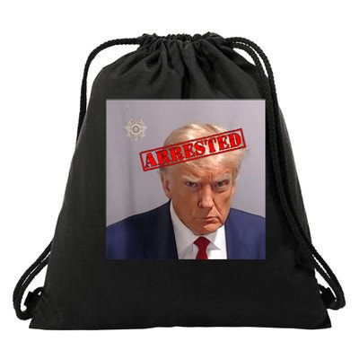 Trump Official Mugshot Arrested Funny Drawstring Bag