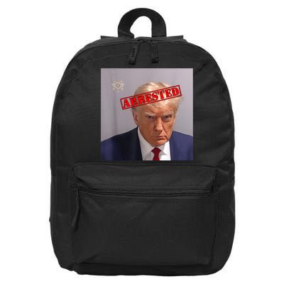 Trump Official Mugshot Arrested Funny 16 in Basic Backpack