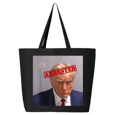 Trump Official Mugshot Arrested Funny 25L Jumbo Tote