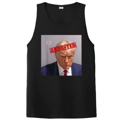 Trump Official Mugshot Arrested Funny PosiCharge Competitor Tank