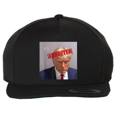 Trump Official Mugshot Arrested Funny Wool Snapback Cap