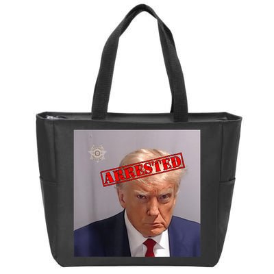 Trump Official Mugshot Arrested Funny Zip Tote Bag