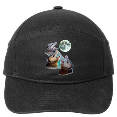 Three Opposum Moon With 3 Possums And Dead Moon 7-Panel Snapback Hat
