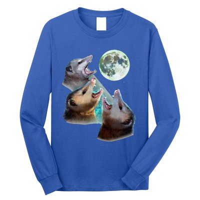 Three Opposum Moon With 3 Possums And Dead Moon Long Sleeve Shirt