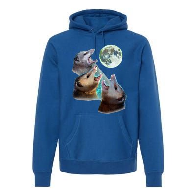 Three Opposum Moon With 3 Possums And Dead Moon Premium Hoodie