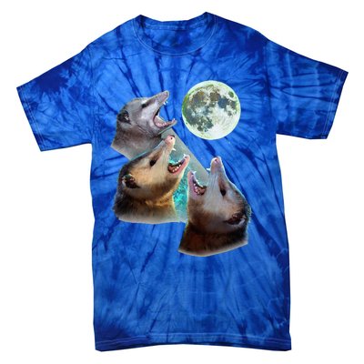 Three Opposum Moon With 3 Possums And Dead Moon Tie-Dye T-Shirt