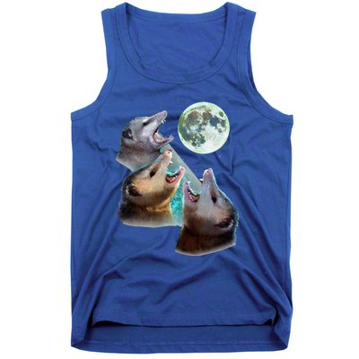 Three Opposum Moon With 3 Possums And Dead Moon Tank Top