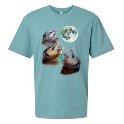 Three Opposum Moon With 3 Possums And Dead Moon Sueded Cloud Jersey T-Shirt