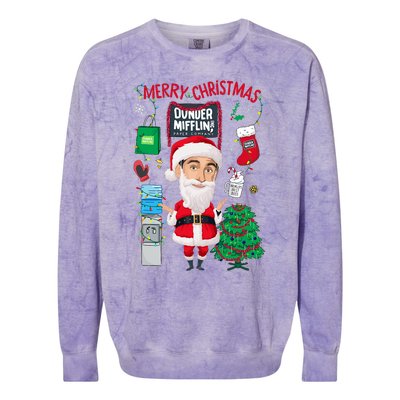 The Office Merry Christmas From Dunder Mifflin Colorblast Crewneck Sweatshirt