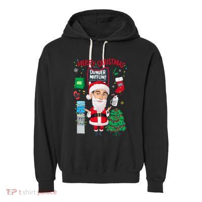 The Office Merry Christmas From Dunder Mifflin Garment-Dyed Fleece Hoodie