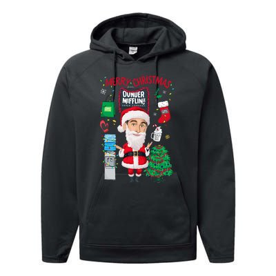 The Office Merry Christmas From Dunder Mifflin Performance Fleece Hoodie