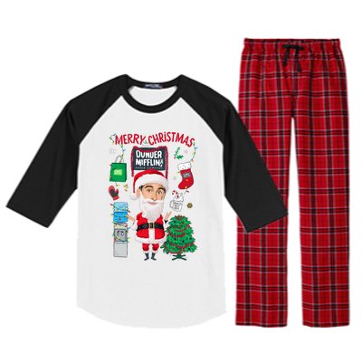 The Office Merry Christmas From Dunder Mifflin Raglan Sleeve Pajama Set