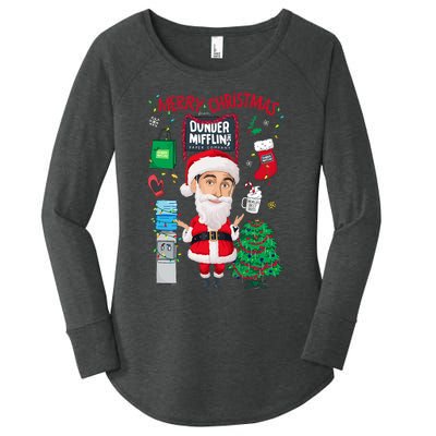 The Office Merry Christmas From Dunder Mifflin Women's Perfect Tri Tunic Long Sleeve Shirt