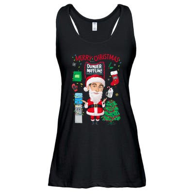 The Office Merry Christmas From Dunder Mifflin Ladies Essential Flowy Tank