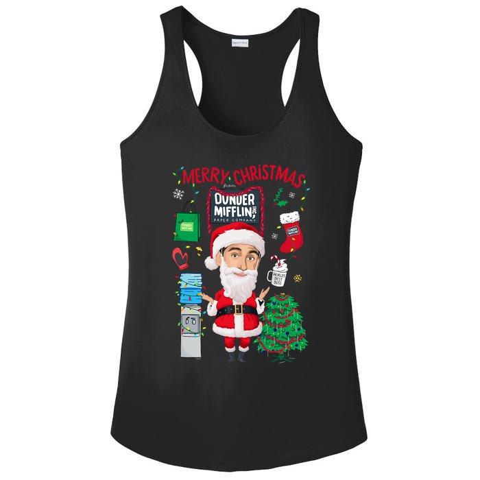 The Office Merry Christmas From Dunder Mifflin Ladies PosiCharge Competitor Racerback Tank