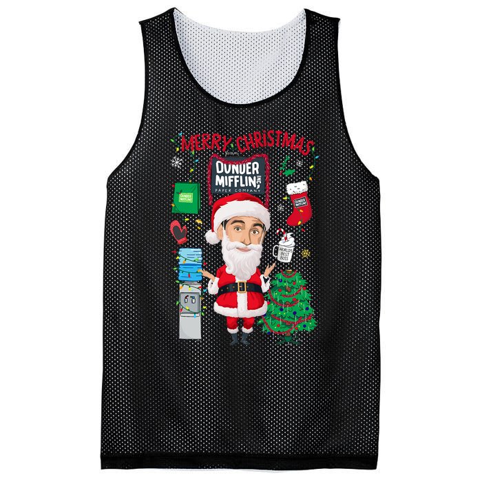 The Office Merry Christmas From Dunder Mifflin Mesh Reversible Basketball Jersey Tank