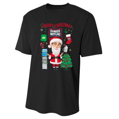 The Office Merry Christmas From Dunder Mifflin Performance Sprint T-Shirt