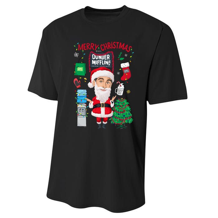 The Office Merry Christmas From Dunder Mifflin Performance Sprint T-Shirt