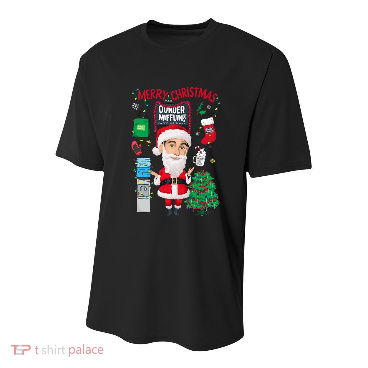The Office Merry Christmas From Dunder Mifflin Youth Performance Sprint T-Shirt