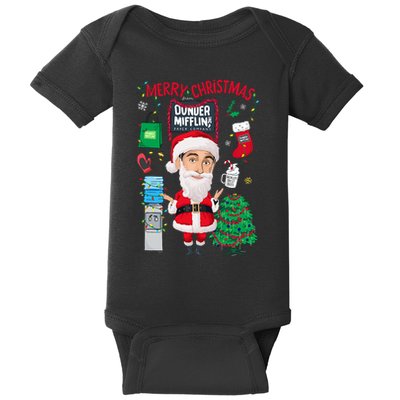 The Office Merry Christmas From Dunder Mifflin Baby Bodysuit
