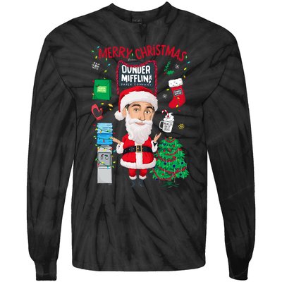 The Office Merry Christmas From Dunder Mifflin Tie-Dye Long Sleeve Shirt