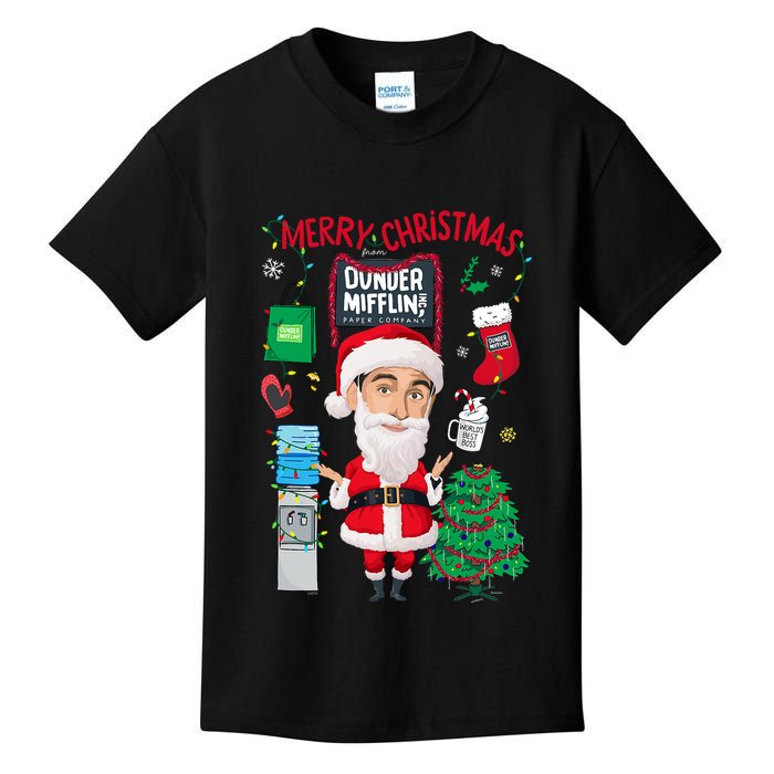 The Office Merry Christmas From Dunder Mifflin Kids T-Shirt