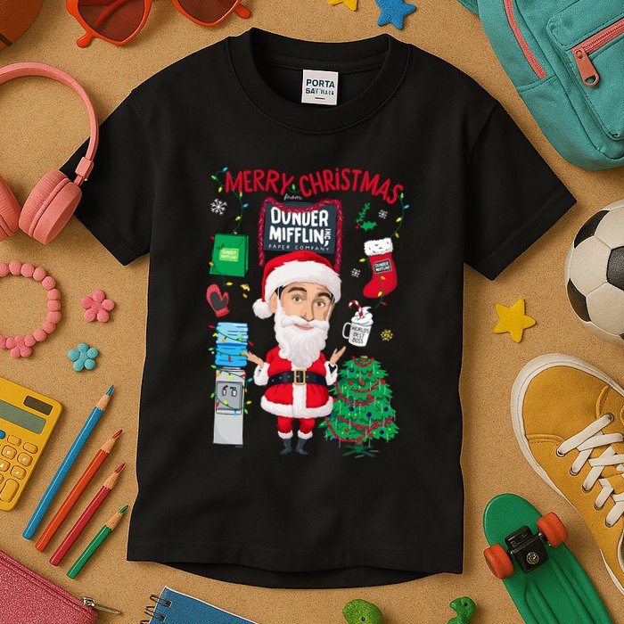 The Office Merry Christmas From Dunder Mifflin Kids T-Shirt