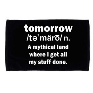 Tomorrow Definition Funny Microfiber Hand Towel