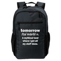 Tomorrow Definition Funny Backpack