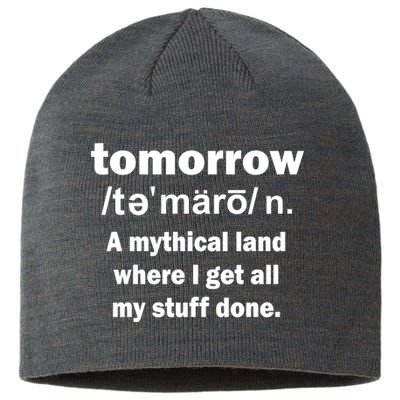 Tomorrow Definition Funny Sustainable Beanie