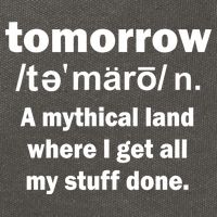 Tomorrow Definition Funny Cotton Canvas Backpack