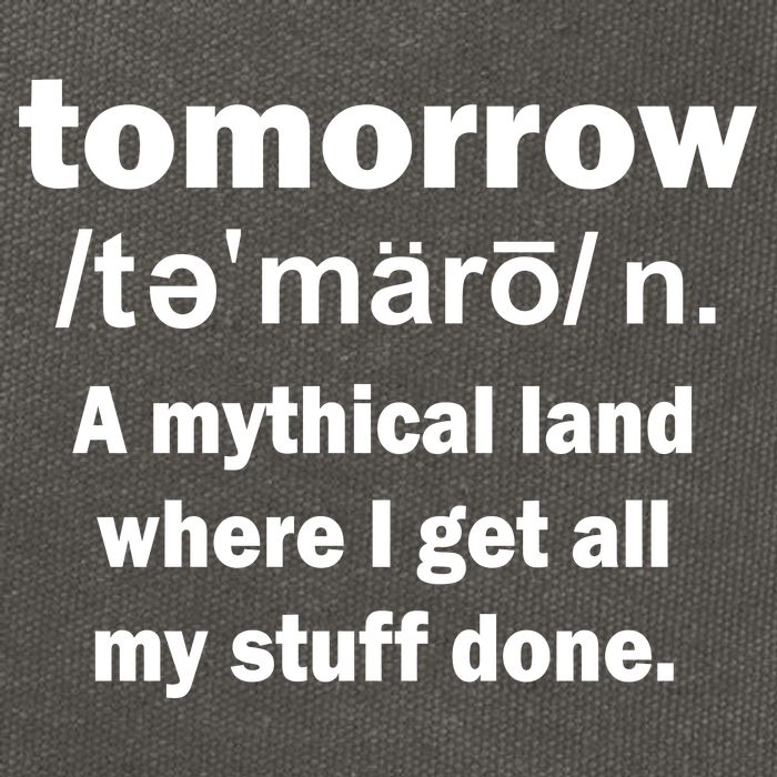 Tomorrow Definition Funny Cotton Canvas Backpack