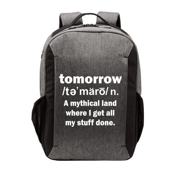 Tomorrow Definition Funny Vector Backpack