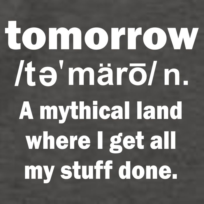 Tomorrow Definition Funny Vector Backpack