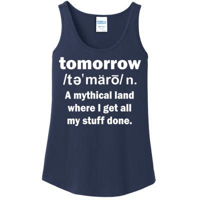 Tomorrow Definition Funny Ladies Essential Tank