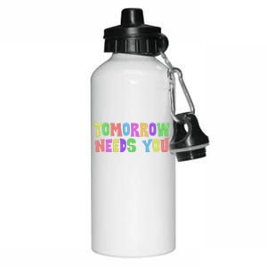 Tomorrow Need You Mental Health Awareness Aluminum Water Bottle 