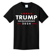 Take Our Nation Back Trump 2024 Election Pro Trump US Flag Kids T-Shirt