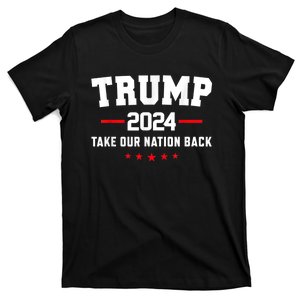 Take Our Nation Back Trump 2024 Election Pro Trump US Flag T-Shirt