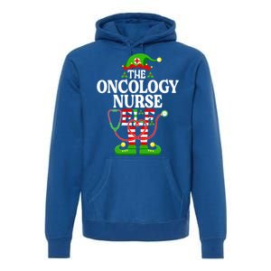 The Oncology Nurse Elf Cute Gift Funny Christmas Family Matching Gift Premium Hoodie