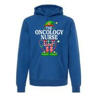 The Oncology Nurse Elf Cute Gift Funny Christmas Family Matching Gift Premium Hoodie