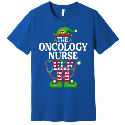 The Oncology Nurse Elf Cute Gift Funny Christmas Family Matching Gift Premium T-Shirt