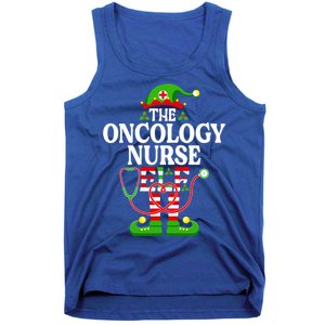 The Oncology Nurse Elf Cute Gift Funny Christmas Family Matching Gift Tank Top